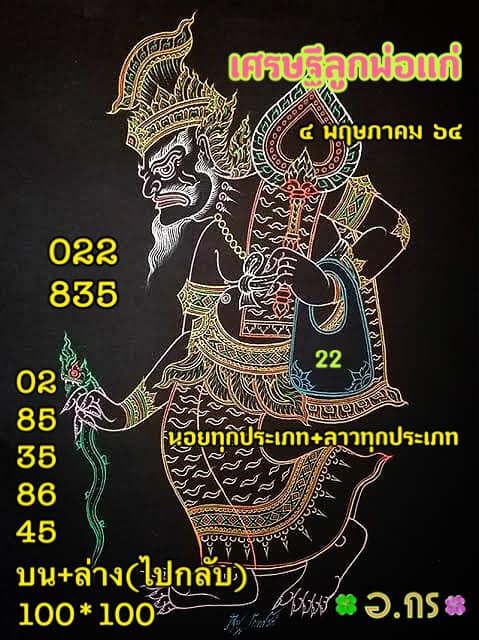 แนวทางหวยลาว 4/5/64 ชุดที่4