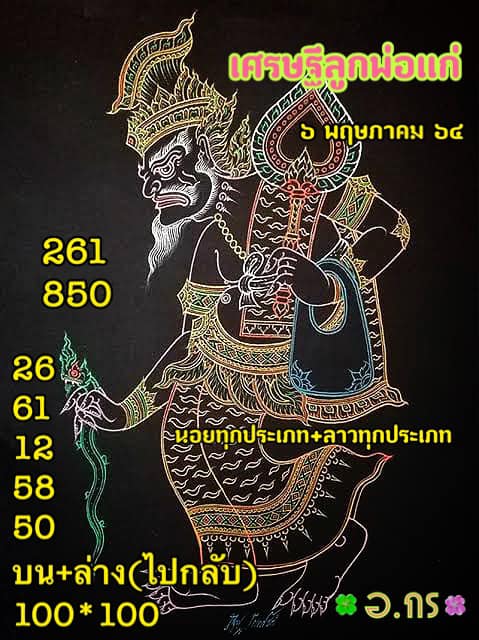 แนวทางหวยลาว 6/5/64 ชุดที่12