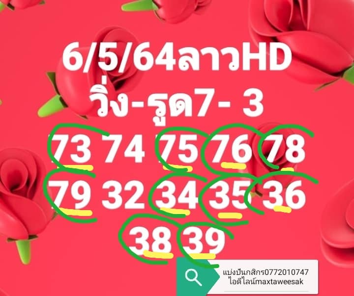 แนวทางหวยลาว 6/5/64 ชุดที่15