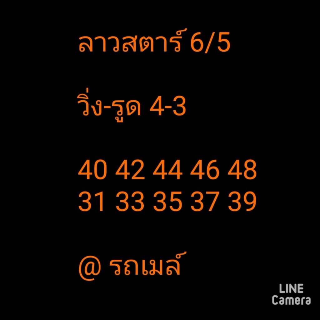 แนวทางหวยลาว 6/5/64 ชุดที่5