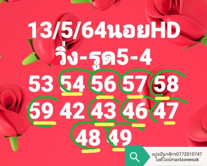 แนวทางหวยฮานอย 13/5/64 ชุดที่3