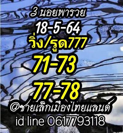 แนวทางหวยฮานอย 18/5/64 ชุดที่8