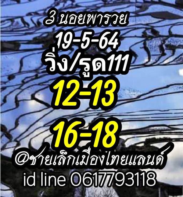 แนวทางหวยฮานอย 19/5/64 ชุดที่4