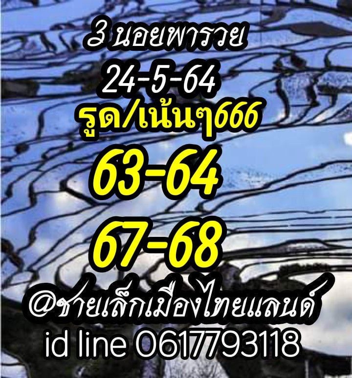 แนวทางหวยฮานอย 24/5/64 ชุดที่6