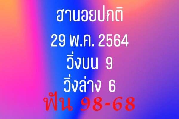 แนวทางหวยฮานอย 29/5/64 ชุดที่6