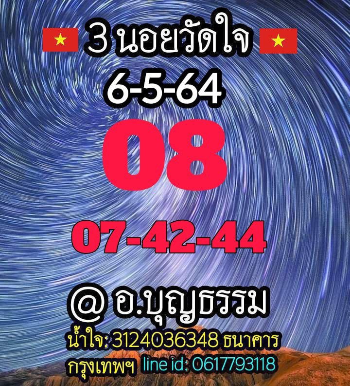 แนวทางหวยฮานอย 6/5/64 ชุดที่2