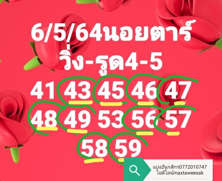 แนวทางหวยฮานอย 6/5/64 ชุดที่6