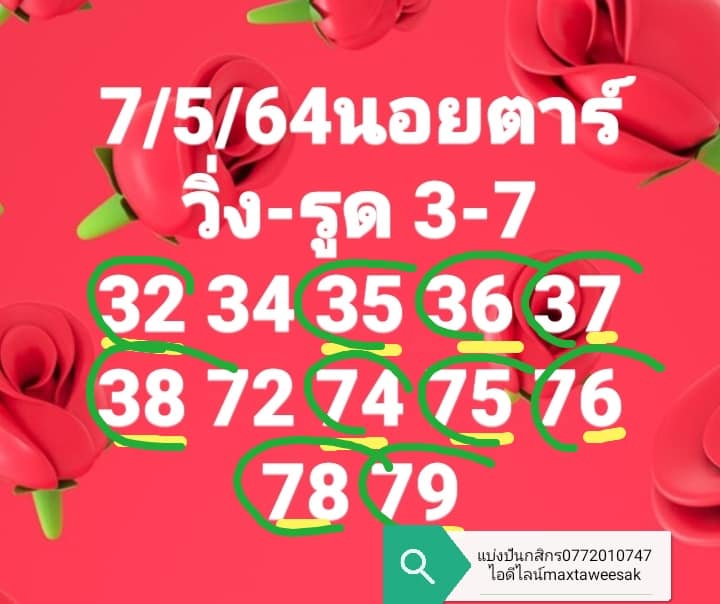 แนวทางหวยฮานอย 7/5/64 ชุดที่1