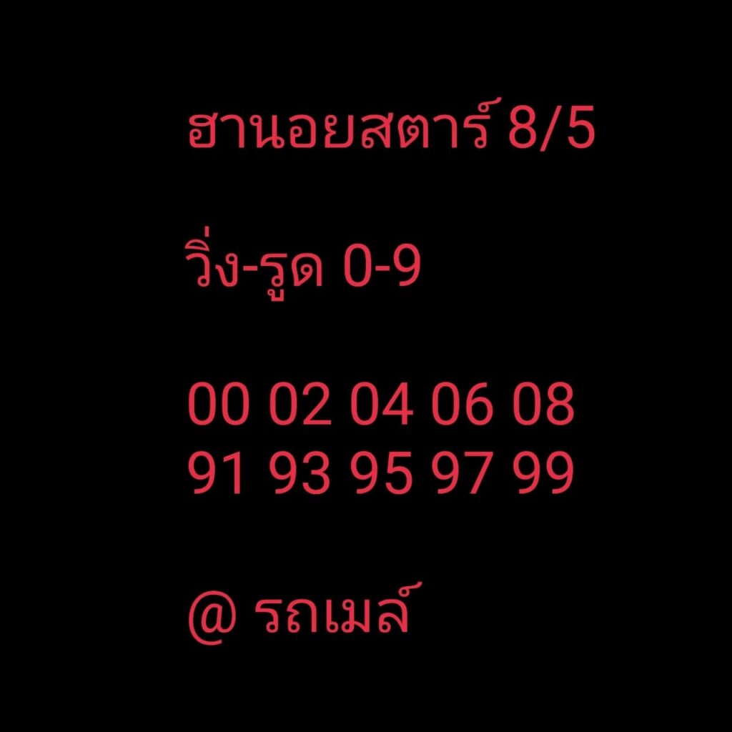 แนวทางหวยฮานอย 8/5/64 ชุดที่11