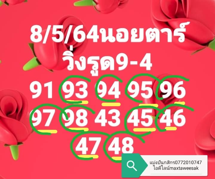 แนวทางหวยฮานอย 8/5/64 ชุดที่4