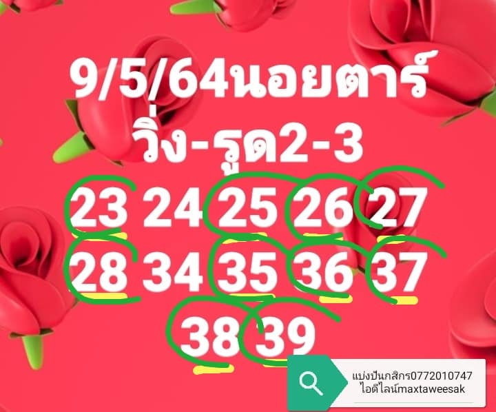 แนวทางหวยฮานอย 9/5/64 ชุดที่5