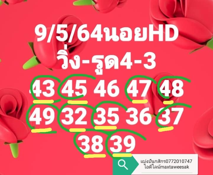 แนวทางหวยฮานอย 9/5/64 ชุดที่6