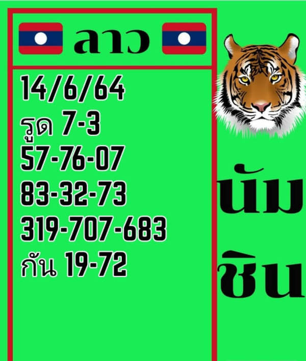 แนวทางหวยลาว 14/6/64 ชุดที่6