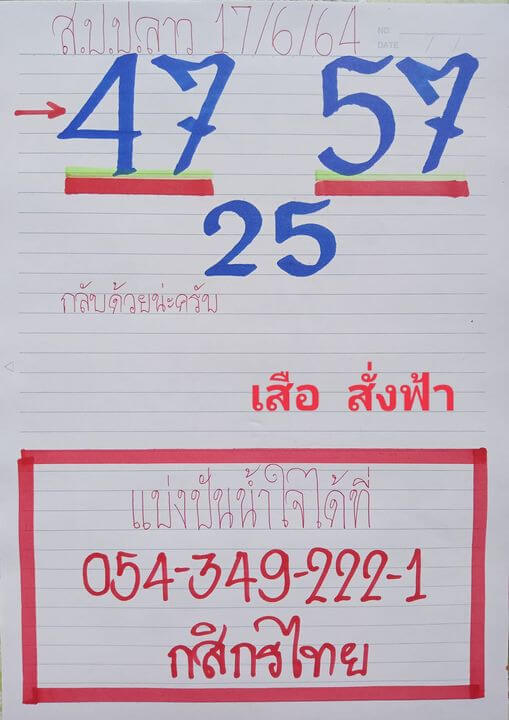 แนวทางหวยลาว 17/6/64 ชุดที่2