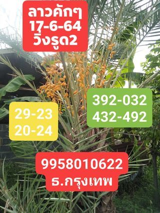 แนวทางหวยลาว 17/6/64 ชุดที่6