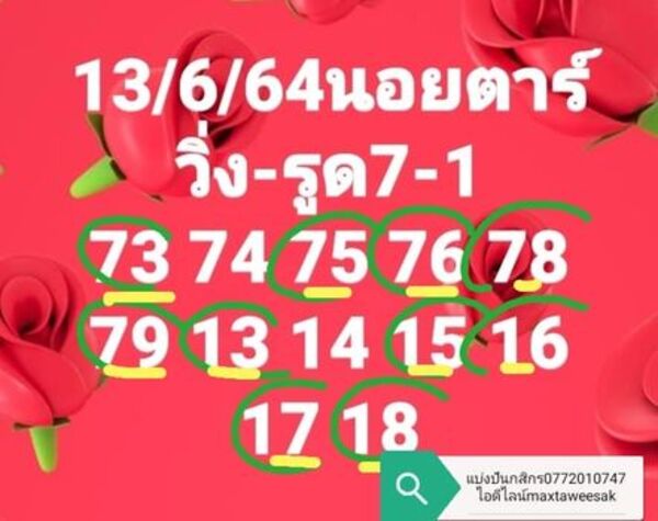 แนวทางหวยฮานอย 13/6/64 ชุดที่4