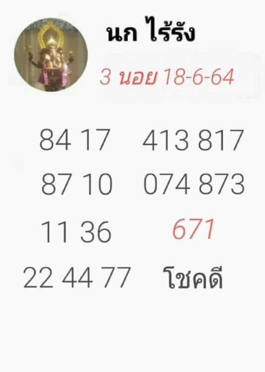 แนวทางหวยฮานอย 18/6/64 ชุดที่3