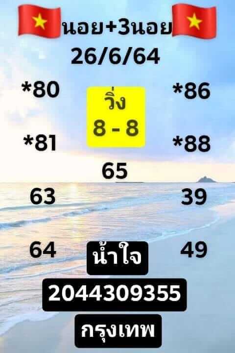 แนวทางหวยฮานอย 26/6/64 ชุดที่5