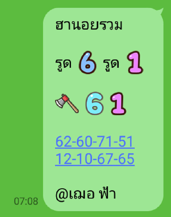 แนวทางหวยฮานอย 3/6/64 ชุดที่5