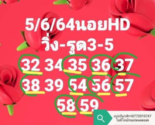 แนวทางหวยฮานอย 5/6/64 ชุดที่ 3