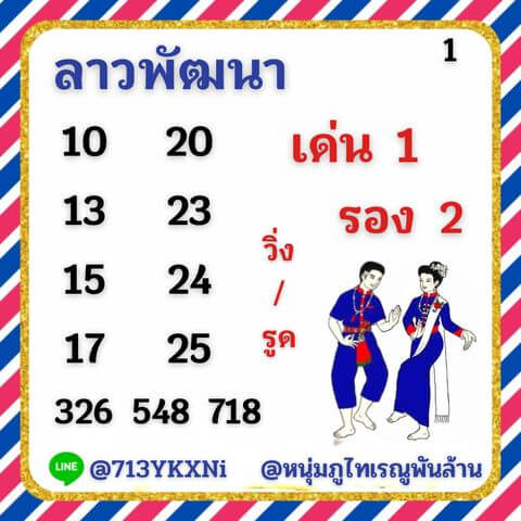 แนวทางหวยลาว 1/7/64 ชุดที่2