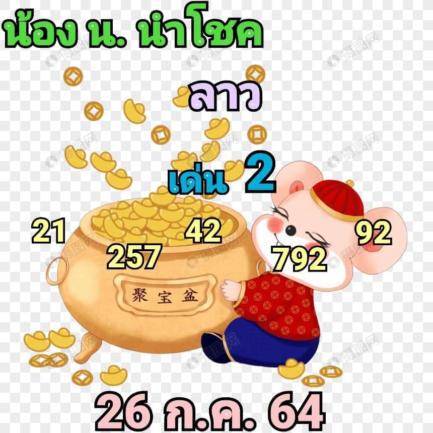 แนวทางหวยลาว 26/7/64 ชุดที่4