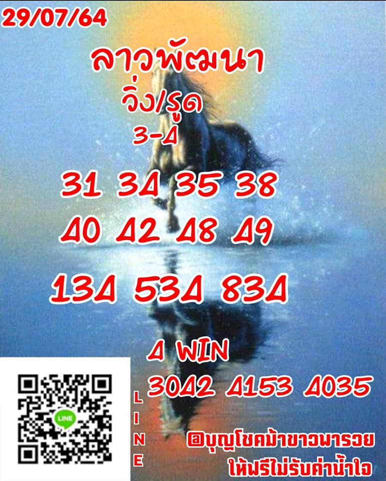 แนวทางหวยลาว 29/7/64 ชุดที่5