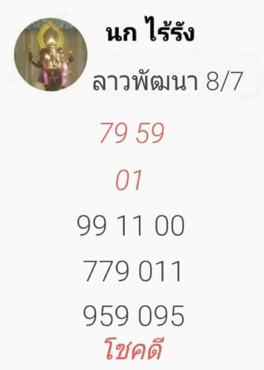 แนวทางหวยลาว 8/7/64 ชุดที่7