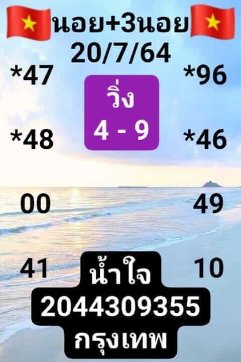 แนวทางหวยฮานอย 20/7/64 ชุดที่6