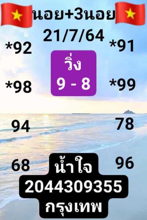 แนวทางหวยฮานอย 21/7/64 ชุดที่3