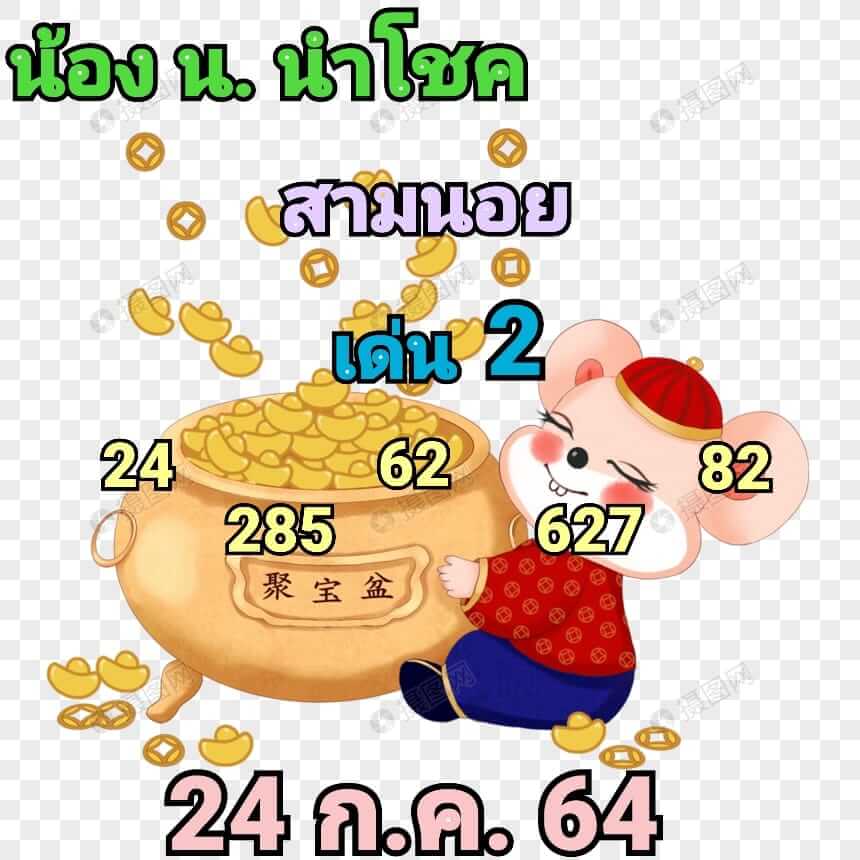 แนวทางหวยฮานอย 24/7/64 ชุดที่6