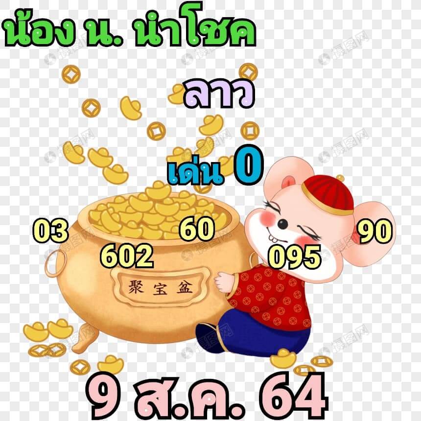 แนวทางหวยลาว 9/8/64 ชุดที่3