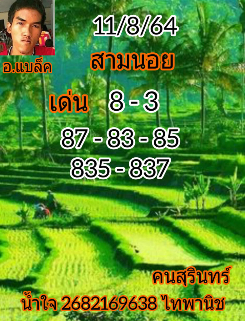 แนวทางหวยฮานอย 11/8/64 ชุดที่1