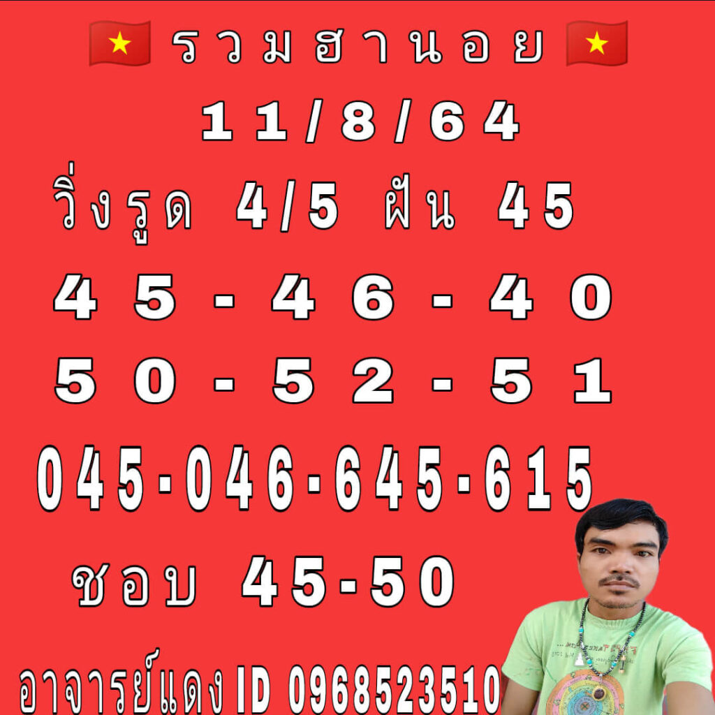 แนวทางหวยฮานอย 11/8/64 ชุดที่3