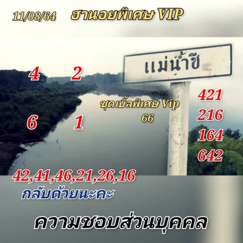 แนวทางหวยฮานอย 11/8/64 ชุดที่8