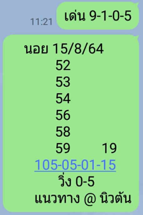 แนวทางหวยฮานอย 15/8/64 ชุดที่4