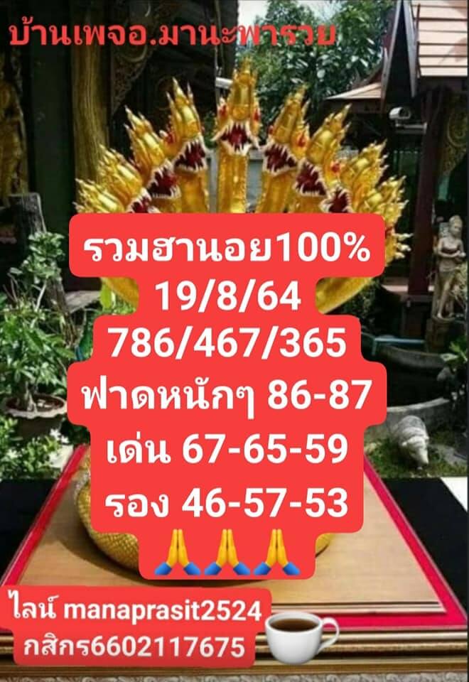 แนวทางหวยฮานอย 19/8/64 ชุดที่4