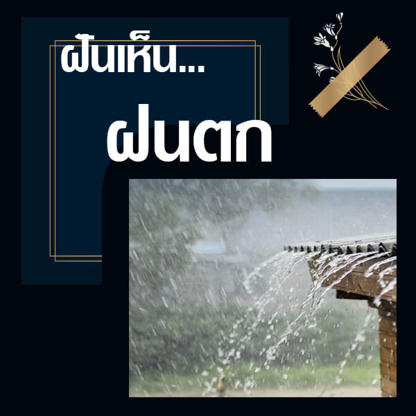 ทำนายฝันเห็นฝนตก