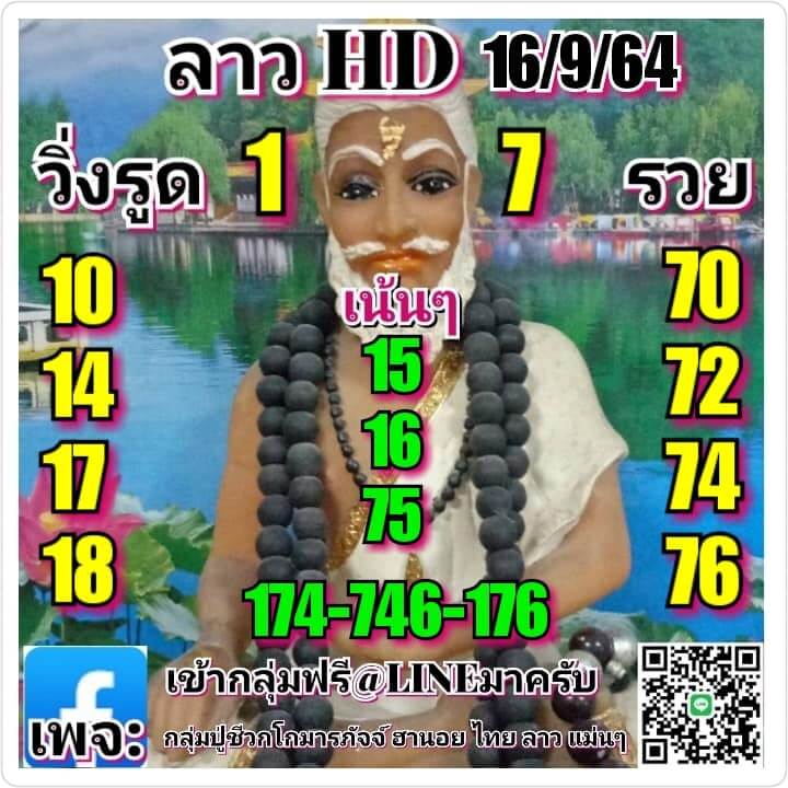 แนวทางหวยลาว16/9/64 ชุดที่ 1