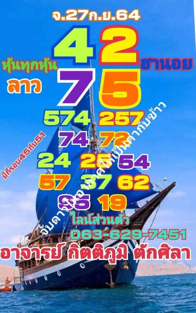 แนวทางหวยลาว27/9/64 ชุดที่ 2