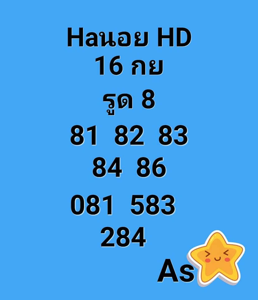 แนวทางหวยฮานอย16/9/64 ชุดที่ 2