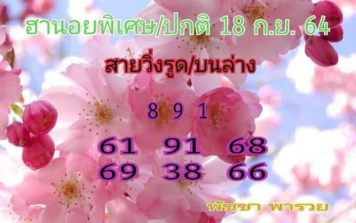 แนวทางหวยฮานอย18/10/64ชุดที่2