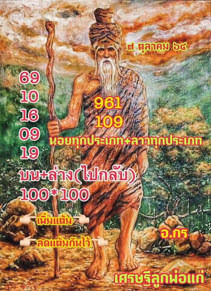 แนวทางหวยลาว7/10/64ชุดที่1