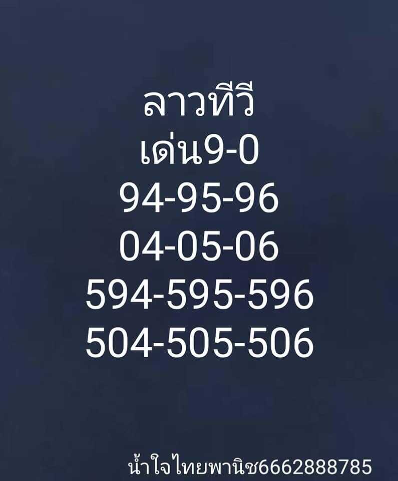 แนวทางหวยลาว7/10/64ชุดที่10