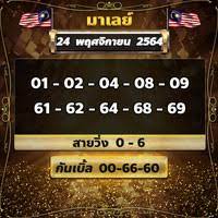 แนวทางหวยมาเลย์ 24/11/64 ชุดที่ 6