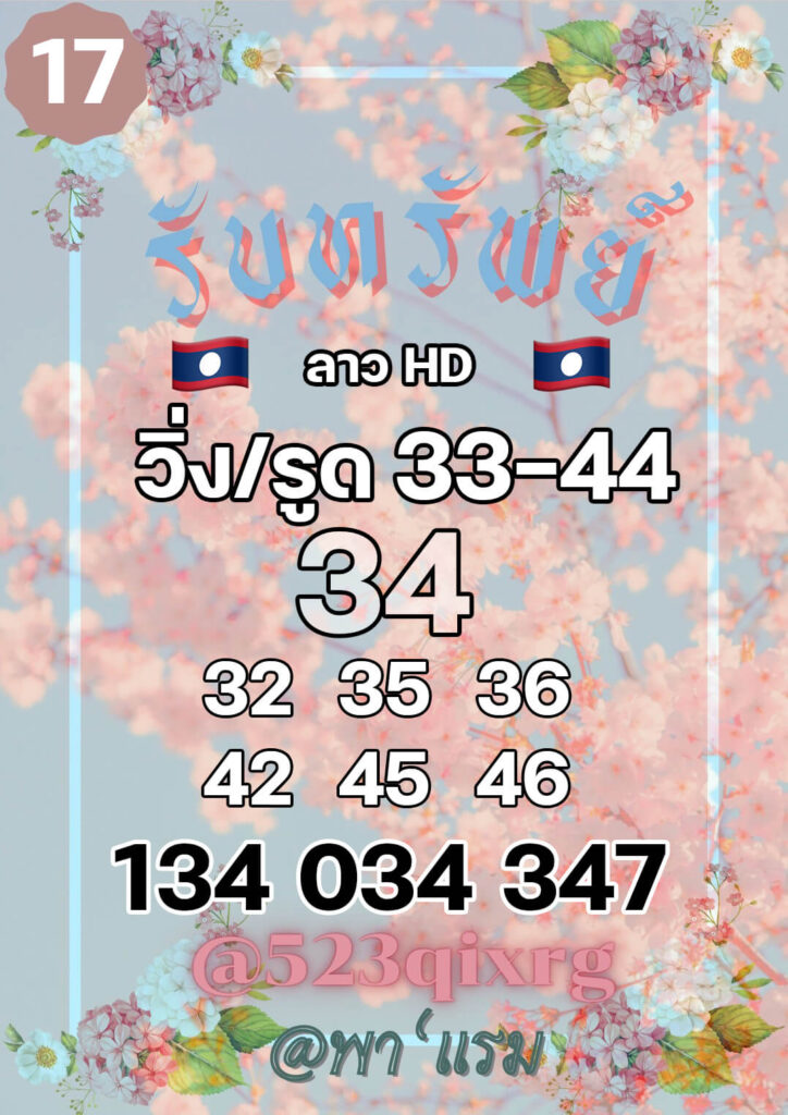 แนวทางหวยลาว 17/11/64 ชุดที่ 3