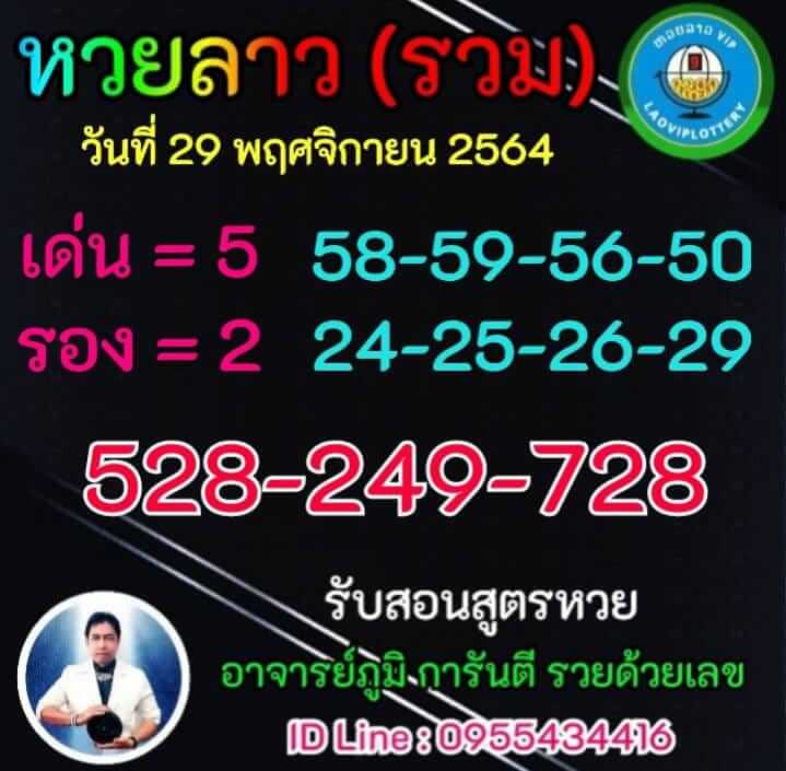 แนวทางหวยลาว 29/11/64 ชุดที่ 7