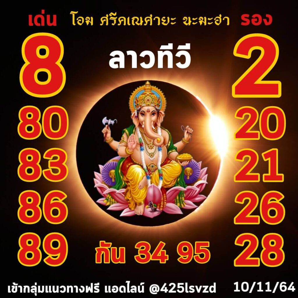 แนวทางหวยลาววันที่ 10/11/64 ชุดที่ 20