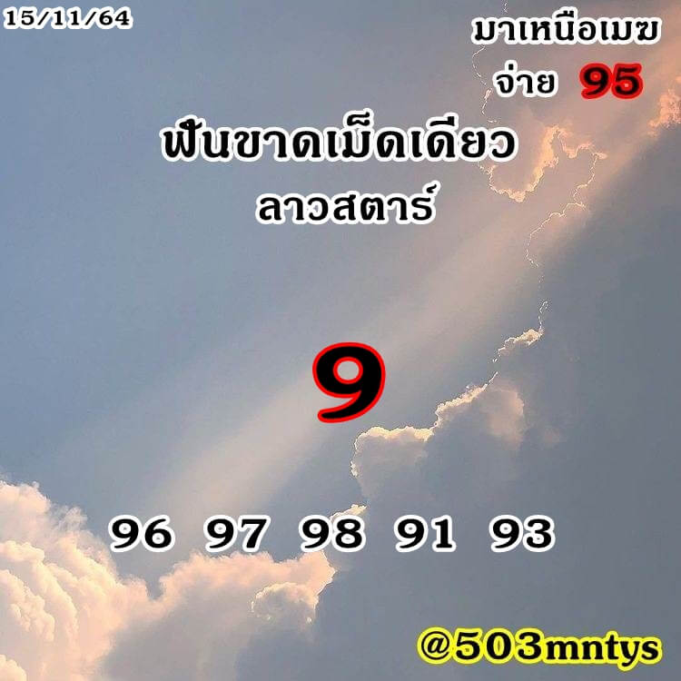 แนวทางหวยลาววันที่ 15/11/64 ชุดที่ 1