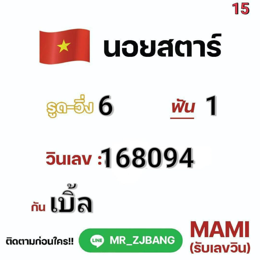 แนวทางหวยฮานอย 15/11/64 ชุดที่ 10